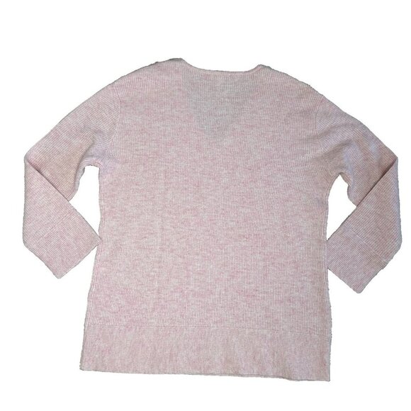 J Jill Cashmere Wool Blend Pullover Sweater XS Pink V Neck Relaxed Fit - Picture 2 of 7